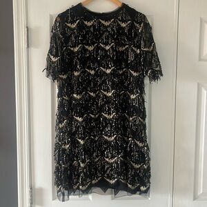 Zara sequin/fringe mini dress size XXL